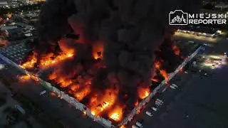 Гигантский пожар торгового центра в Варшаве. Видео Miejski Reporter