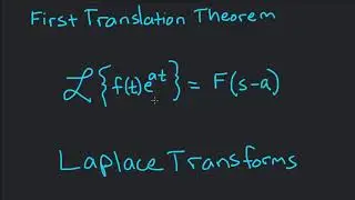 Shifting Laplace Transforms :: The First Translation Theorem for Laplace Transforms