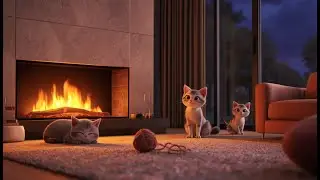 Ateş Sesi ve Kedilerle Rahatlama - Relaxation With The Sound Of Fire And Cats / Uyku - Sleep