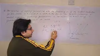 The variation of stopping potential (Vo) with the frequency v of the incident radiation for four...