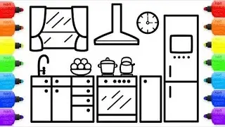 Kitchen Coloring Pages & Drawing for Children