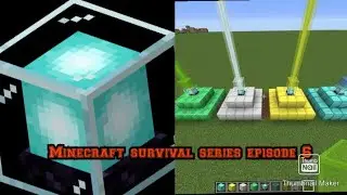 Mining with beacon in Minecraft||Minecraft survival series episode 6