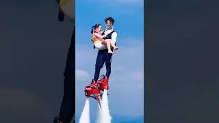 Little girl experience the flyboard！#flyboard #watersport #amazing #watersports #chinatravel