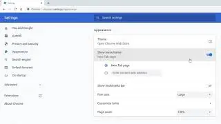 how to show home button in chrome