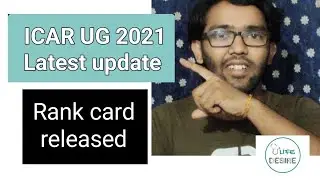 ICAR UG 2021 rank card released | ICAR latest update |