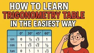 How to learn trigonometry tables in the easiest way | Trigonometry class 10th 📘📚✅ | NCERT | CBSE 