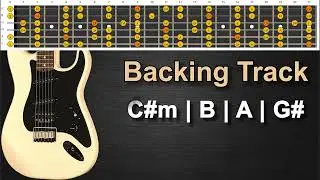 Hard Rock Guitar Backing Track in C# Minor | 126 BPM |