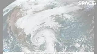 Hurricane Zeta seen from space in time-lapse video