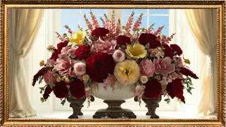 Frame tv ~ 4K ~ Luxury art ~ Smart tv ~ Painting ~ Flowers