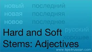 Hard and Soft Stems (II) &ndash; Adjectives