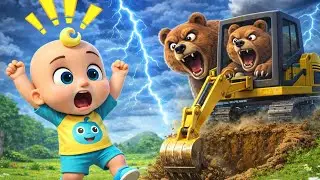 Cartoon Excavator Song | More Nursery Rhymes & Baby Songs | Baby Eco Kids Songs