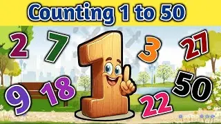 Counting 1 to 50 l Number Names with Spelling l Counting for kids l Learn 123 l 1 to 50 numbers l