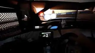 Project CARS sunset race Mustang Boss Donington Triple Screen in Ultra settings POV 4K