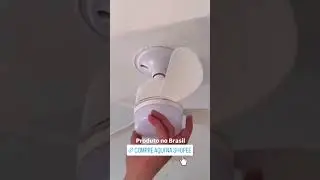 Ventilador de teto l&acirc;mpada led com controle remoto na Shopee