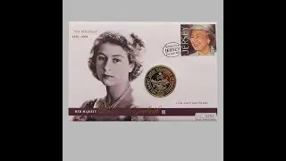 2001 Queen Elizabeth II 75th Birthday 50p Pence Coin Cover - Jersey First Day Cover by Mercury