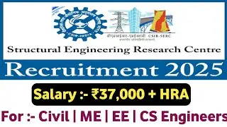 CSIR Structural Engineering Research Center Civil Vacancy 2025 @diplomaholders