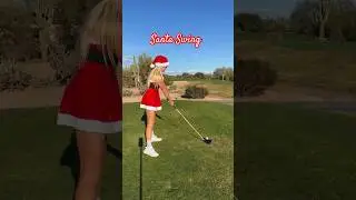 Santa Swing...Merry Christmas..#golf #ladiesgolf #ladygolfers #ladygolfer