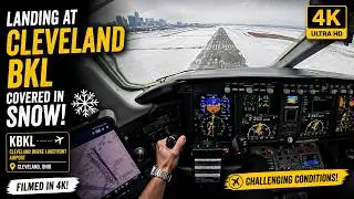 Snow Covered Cleveland | Challenger 300