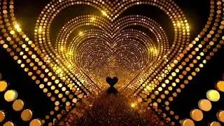 GOLDEN HEART Background Loop 💛 No Copyright Background | Video 4K Video (Ultra HD)