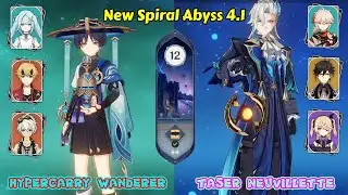 New Spiral Abyss 4.1 | Hypercarry Wanderer & Taser Neuvillette | Genshin Impact