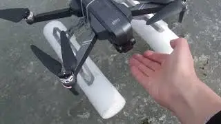 SJRC F11 4K PRO EIS video test на шасси для посадки на воду