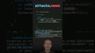 Instant and DateTimeParseExecption #java #shorts #coding #airhacks