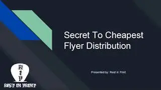 Secret to Cheapest Flyer distribution
