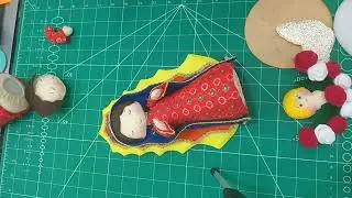 cómo hacer una virgen de Guadalupe en fieltro