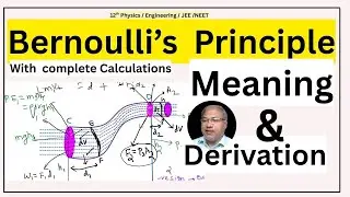 Derivation Bernoulli&rsquo;s  theorem  meaning and derivation |  what is Bernoulli's principle derivation