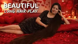 Best Long Hair Play by Beautiful Long Hair Indian Women 17