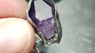 Dark Amethyst Crystal Before Setting