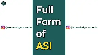 ASI की फूल फॉर्म जाने 🤔 Full form of ASI #shorts #asi #knowledgemundo
