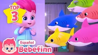 [TOP 3] Tibur&oacute;n Beb&eacute; + La Hormiguita + S&iacute;, Pap&aacute; | Canciones Infantiles | Bebefinn en espa&ntilde;ol