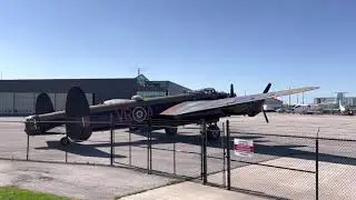 VERA Lancaster start up. Warplane Heritage Museum, Hamilton Ontario Canada