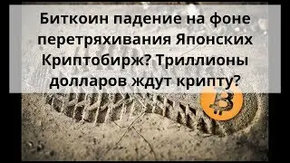 Биткоин падение на фоне перетряхивания Японских Криптобирж? Триллионы долларов ждут крипту?
