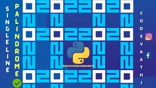 Single line palindrome check | String reversal | Developer Community