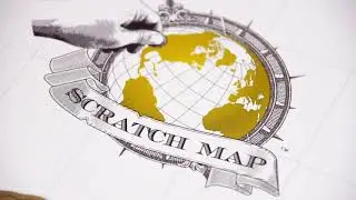 World Edition White Scratch Off Map Travel Poster
