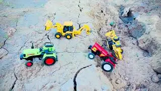 3D Jcb and  Messy Tractor Accident Video l Pulling Out By Tractor and Jcb @HNTOYS-2026 