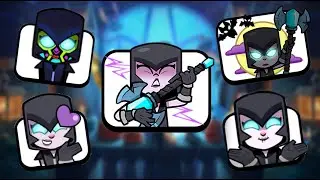 ALL Night Witch Emotes In Clash Royale!
