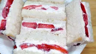 STRAWBERRY SANDWICH RECIPE - Kids breakfast recipes