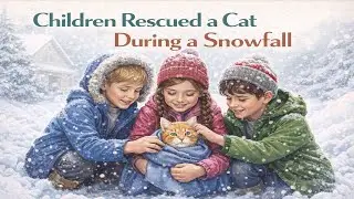Learn English Through Story \Listening Practice \Level 1, 2 Children Rescued a Cat During a Snowfall