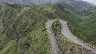 Hill side and country roads of Madeira Islands