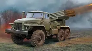BM‑21 &ldquo;Grad&rdquo; multiple rocket launcher in action