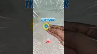 I made a clay from tyre eraser 🤯😱 #crazyrazat #experiment #clay