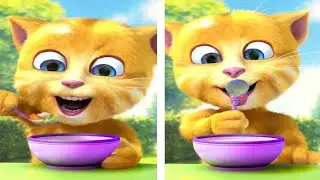 Talking Ginger Eating