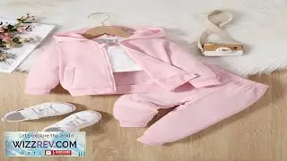 Baby Girl Solid Zip Up Hoodie & Sweatpants & Tank Top Review