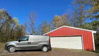 Living Off Grid In A Metal Barn First Week