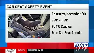 FOX10 to host free car seat safety check Nov. 6