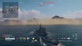 Amazing New T7 Campaign Reward - 134K Damage on first play.  World of Warships: Legends