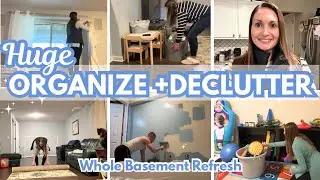 ULTIMATE ORGANIZE AND DECLUTTER + BASEMENT REFRESH | CLEANING MOTIVATION 